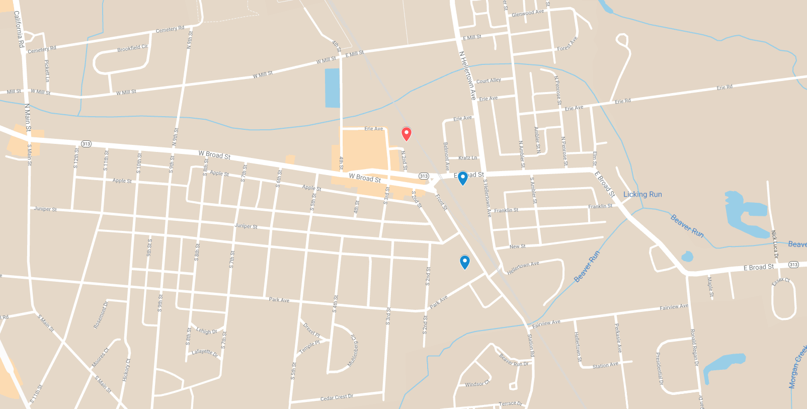 Quakertown Internet Service Map